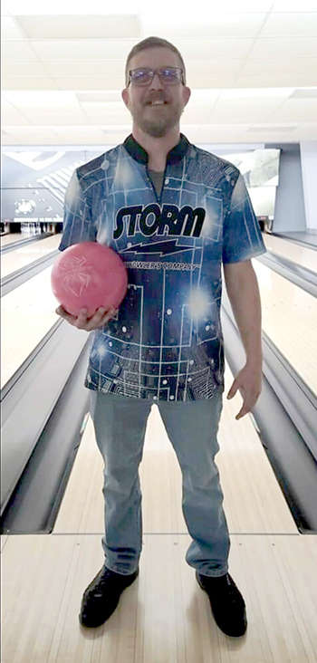 Image of Dan bowling